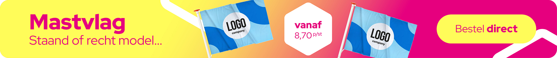 Bestel voordelig & snel uw Mastvlag in diverse materialen en formaten.