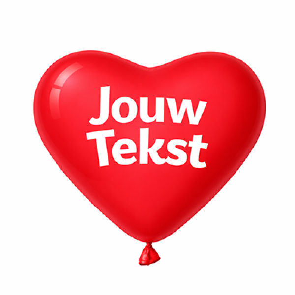 Ballon bedrukt hartvorm